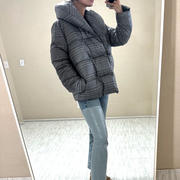 Jason Wu Plaid Puffer Coat - Picture 7 of 15